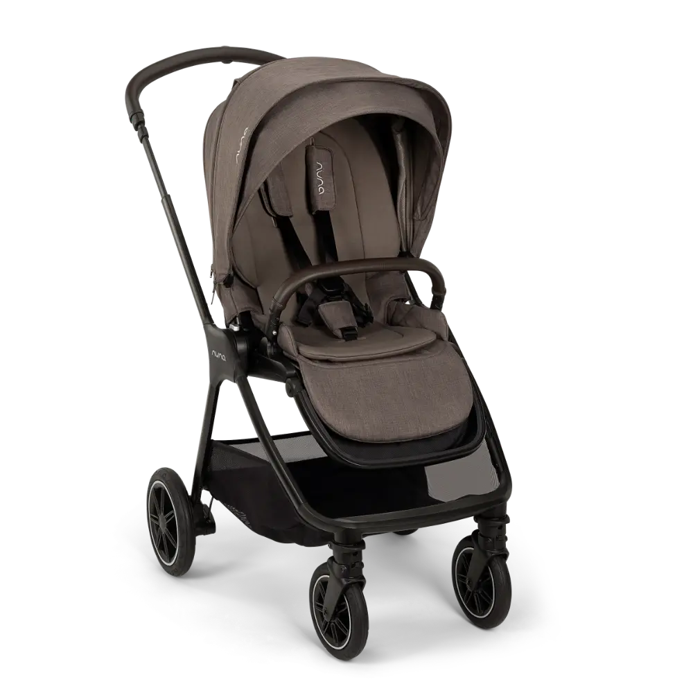 Nuna TRIV Next Reversible Seat Stroller with Flat Recline|Height Adjustable Handle Bar|All Terrain|All Wheel Suspension|One Hand Fold|Rain Cover & Post Adaptors|0 to 4Y (Upto 22Kg) -  Chestnut