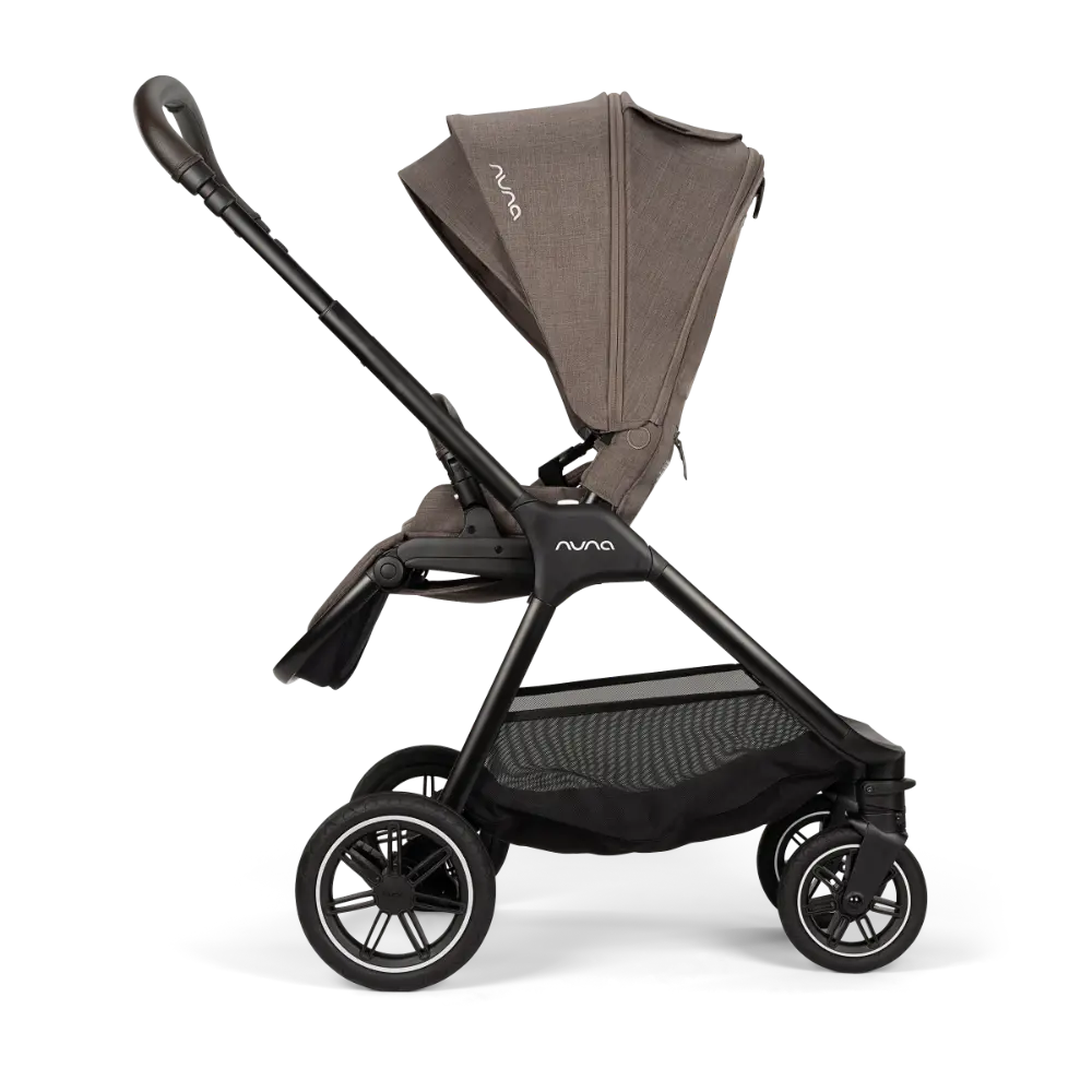 Nuna TRIV Next Reversible Seat Stroller with Flat Recline|Height Adjustable Handle Bar|All Terrain|All Wheel Suspension|One Hand Fold|Rain Cover & Post Adaptors|0 to 4Y (Upto 22Kg) -  Chestnut