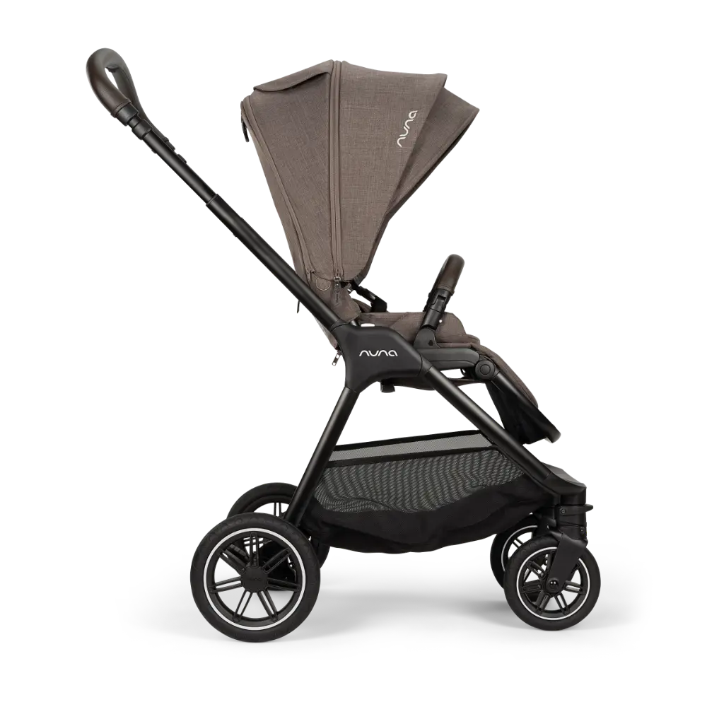 Nuna TRIV Next Reversible Seat Stroller with Flat Recline|Height Adjustable Handle Bar|All Terrain|All Wheel Suspension|One Hand Fold|Rain Cover & Post Adaptors|0 to 4Y (Upto 22Kg) -  Chestnut