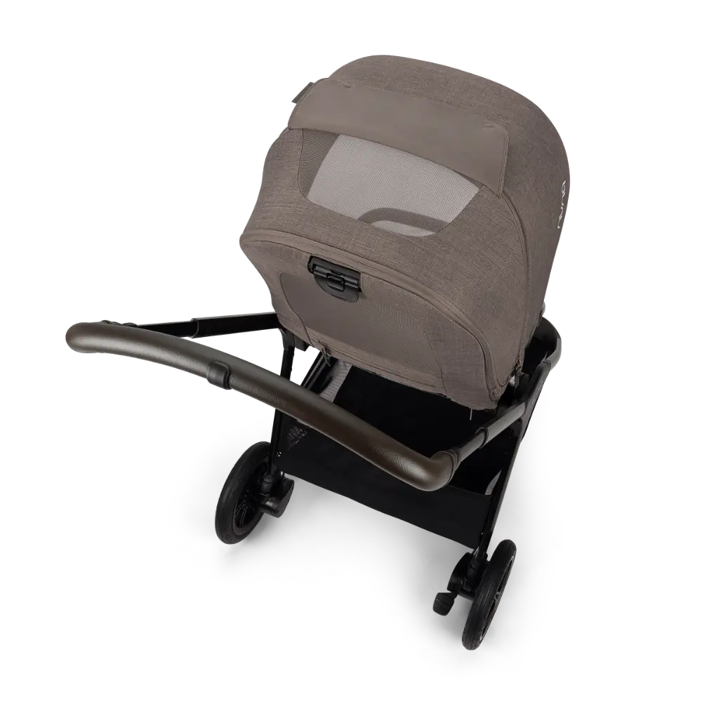 Nuna TRIV Next Reversible Seat Stroller with Flat Recline|Height Adjustable Handle Bar|All Terrain|All Wheel Suspension|One Hand Fold|Rain Cover & Post Adaptors|0 to 4Y (Upto 22Kg) -  Chestnut