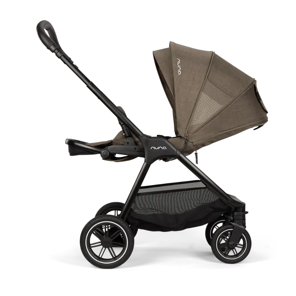 Nuna TRIV Next Reversible Seat Stroller with Flat Recline-Height Adjustable Handle Bar,All Terrain-All Wheel Suspension-One Hand Fold-Rain Cover & Post Adaptors-0 to 4Y (Upto 22Kg) - Pistachio
