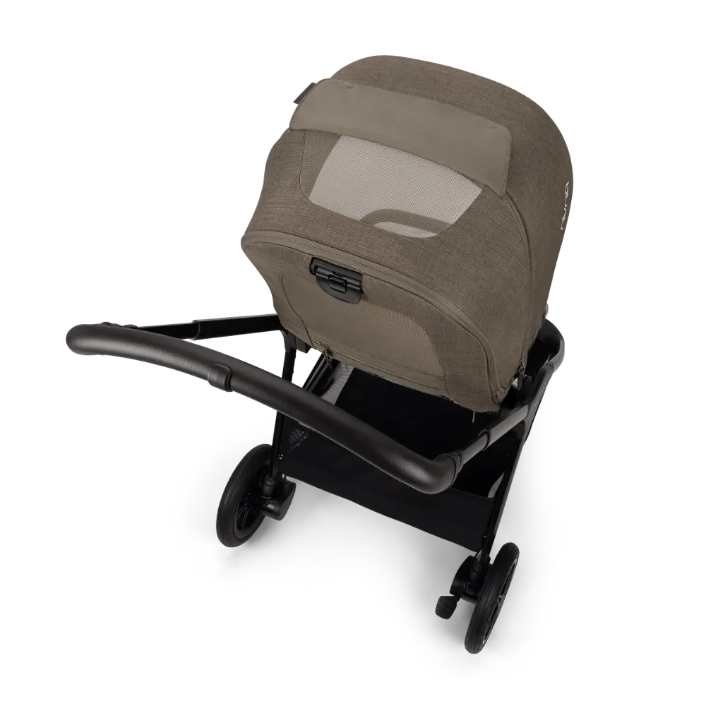 Nuna TRIV Next Reversible Seat Stroller with Flat Recline-Height Adjustable Handle Bar,All Terrain-All Wheel Suspension-One Hand Fold-Rain Cover & Post Adaptors-0 to 4Y (Upto 22Kg) - Pistachio