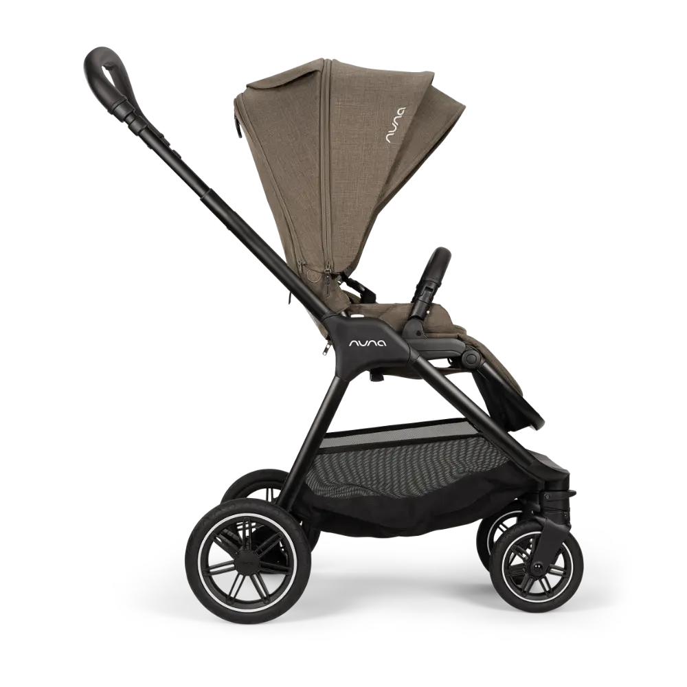 Nuna TRIV Next Reversible Seat Stroller with Flat Recline-Height Adjustable Handle Bar,All Terrain-All Wheel Suspension-One Hand Fold-Rain Cover & Post Adaptors-0 to 4Y (Upto 22Kg) - Pistachio
