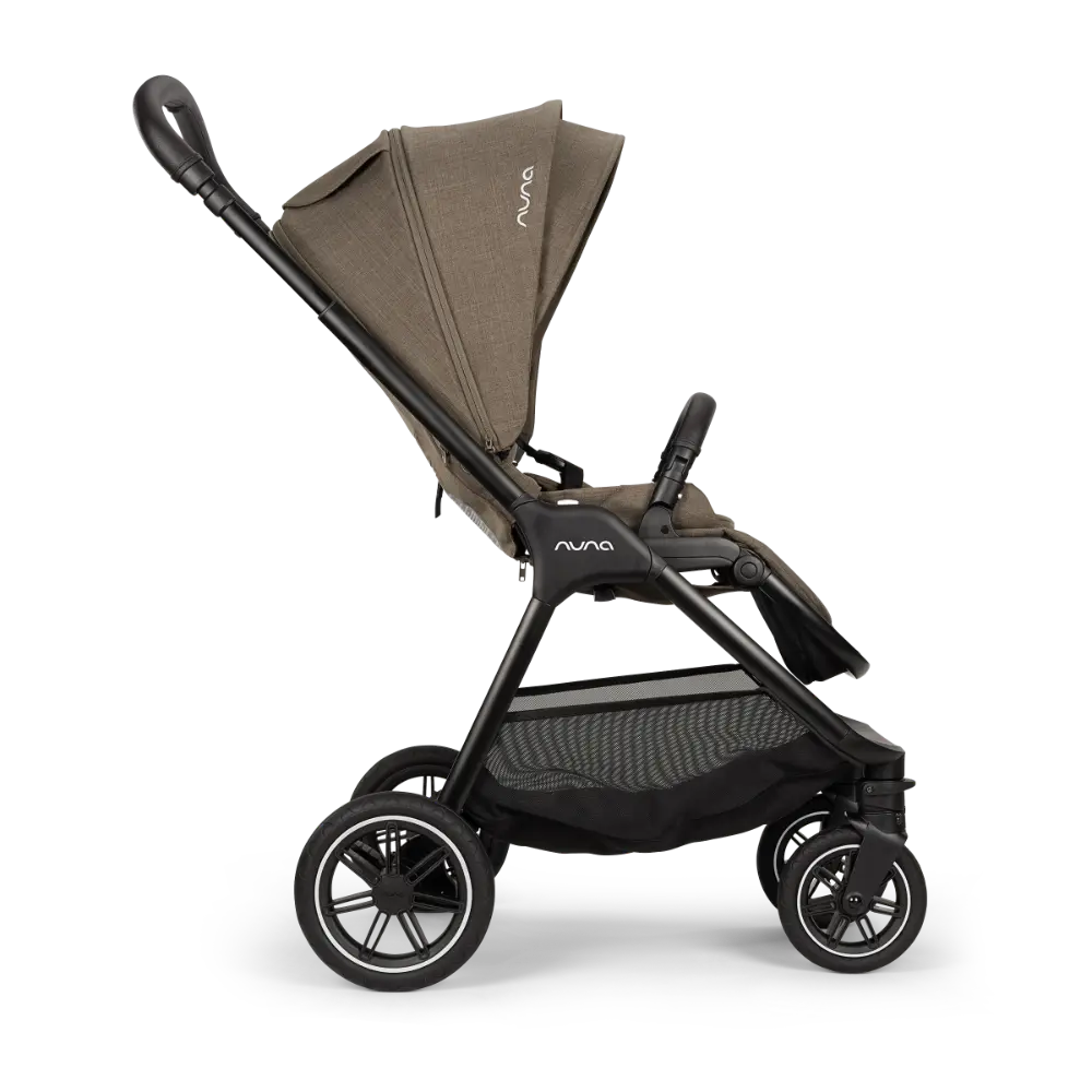 Nuna TRIV Next Reversible Seat Stroller with Flat Recline-Height Adjustable Handle Bar,All Terrain-All Wheel Suspension-One Hand Fold-Rain Cover & Post Adaptors-0 to 4Y (Upto 22Kg) - Pistachio