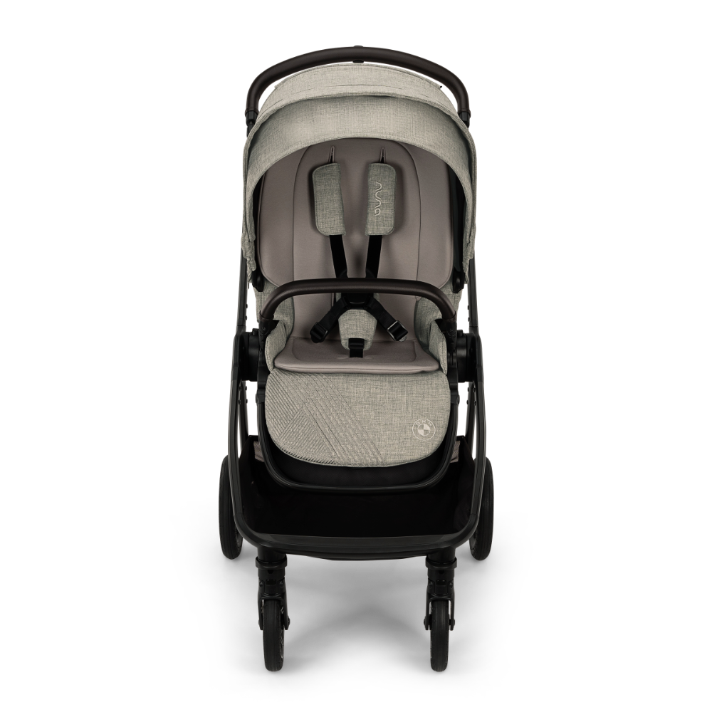 Nuna TRIV Next Reversible Seat Stroller with Flat Recline|Height Adjustable Handle Bar|All Terrain|All Wheel Suspension|One Hand Fold|Rain Cover & Post Adaptors|0 to 4Y (Upto 22Kg)-BMW Graphine
