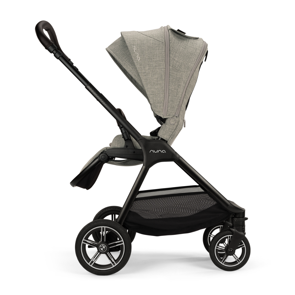 Nuna TRIV Next Reversible Seat Stroller with Flat Recline|Height Adjustable Handle Bar|All Terrain|All Wheel Suspension|One Hand Fold|Rain Cover & Post Adaptors|0 to 4Y (Upto 22Kg)-BMW Graphine