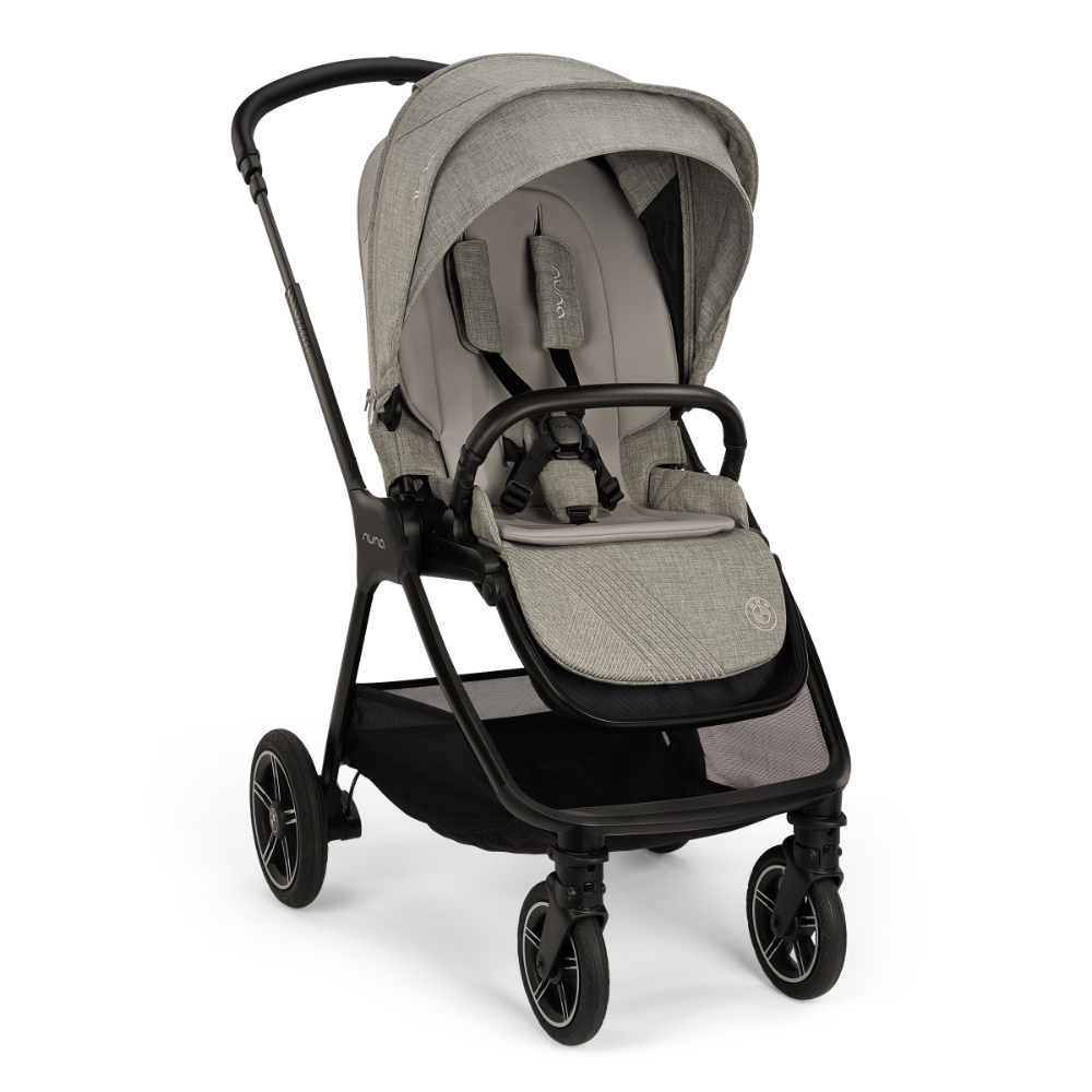 Nuna TRIV Next Reversible Seat Stroller with Flat Recline|Height Adjustable Handle Bar|All Terrain|All Wheel Suspension|One Hand Fold|Rain Cover & Post Adaptors|0 to 4Y (Upto 22Kg)-BMW Graphine