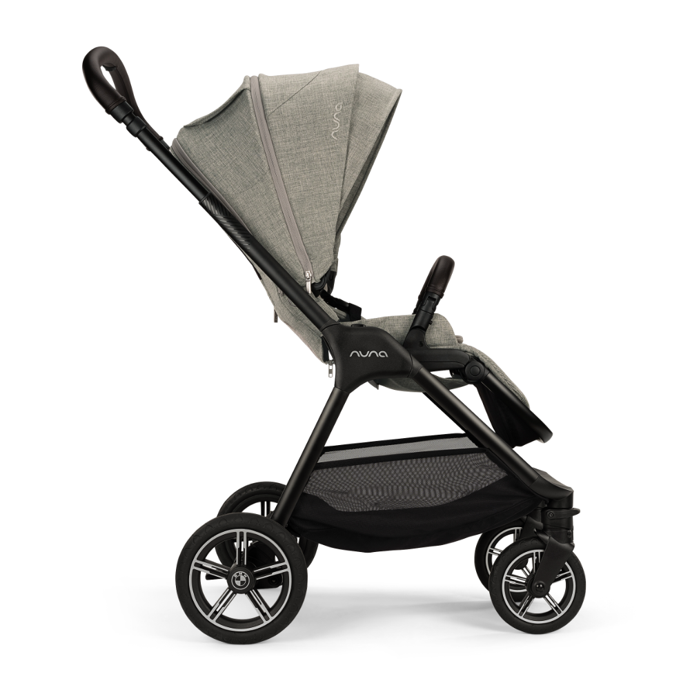 Nuna TRIV Next Reversible Seat Stroller with Flat Recline|Height Adjustable Handle Bar|All Terrain|All Wheel Suspension|One Hand Fold|Rain Cover & Post Adaptors|0 to 4Y (Upto 22Kg)-BMW Graphine