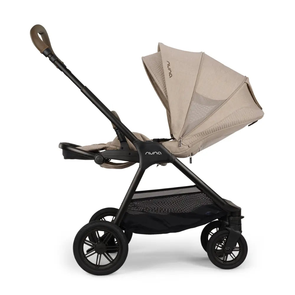 Nuna TRIV Next Reversible Seat Stroller with Flat Recline-Height Adjustable Handle Bar,All Terrain-All Wheel Suspension-One Hand Fold-Rain Cover & Post Adaptors-0 to 4Y (Upto 22Kg) - Cosmopolitan