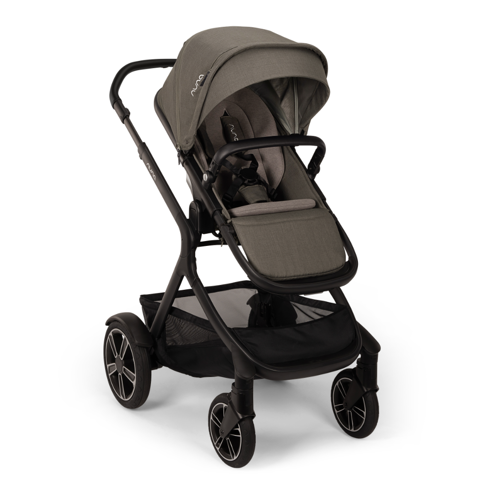 Nuna Demi Next Baby Stroller-Height Adjustable Parent Handle Bar-Wide Front Wheels-2 Years Warranty-Pram for 6M to 4Y (Upto 22 Kg)-Granite