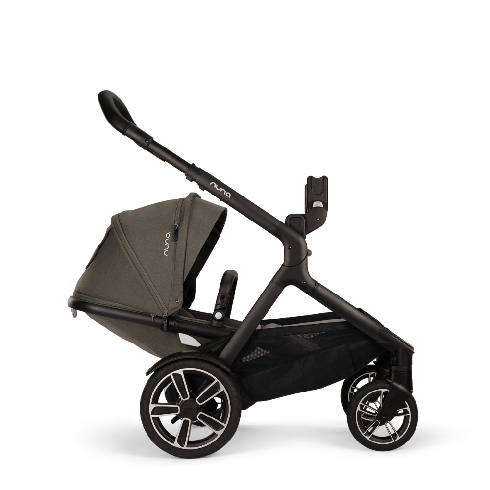 Nuna Demi Next Baby Stroller-Height Adjustable Parent Handle Bar-Wide Front Wheels-2 Years Warranty-Pram for 6M to 4Y (Upto 22 Kg)-Granite