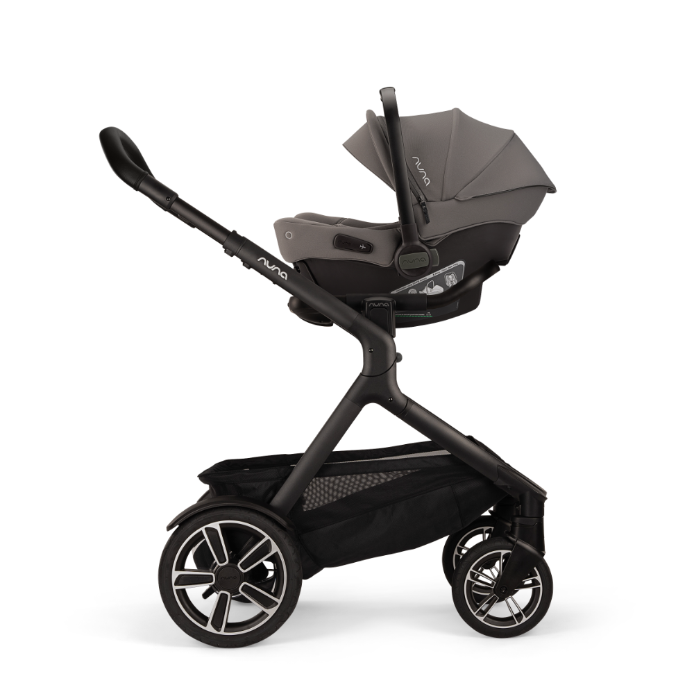 Nuna Demi Next Baby Stroller-Height Adjustable Parent Handle Bar-Wide Front Wheels-2 Years Warranty-Pram for 6M to 4Y (Upto 22 Kg)-Granite