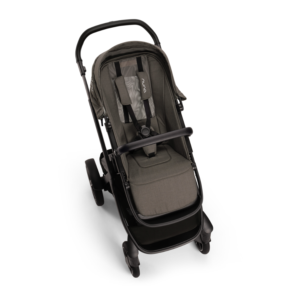 Nuna Demi Next Baby Stroller-Height Adjustable Parent Handle Bar-Wide Front Wheels-2 Years Warranty-Pram for 6M to 4Y (Upto 22 Kg)-Granite