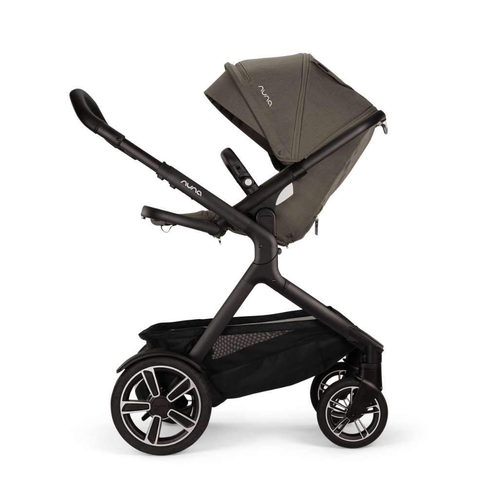 Nuna Demi Next Baby Stroller-Height Adjustable Parent Handle Bar-Wide Front Wheels-2 Years Warranty-Pram for 6M to 4Y (Upto 22 Kg)-Granite