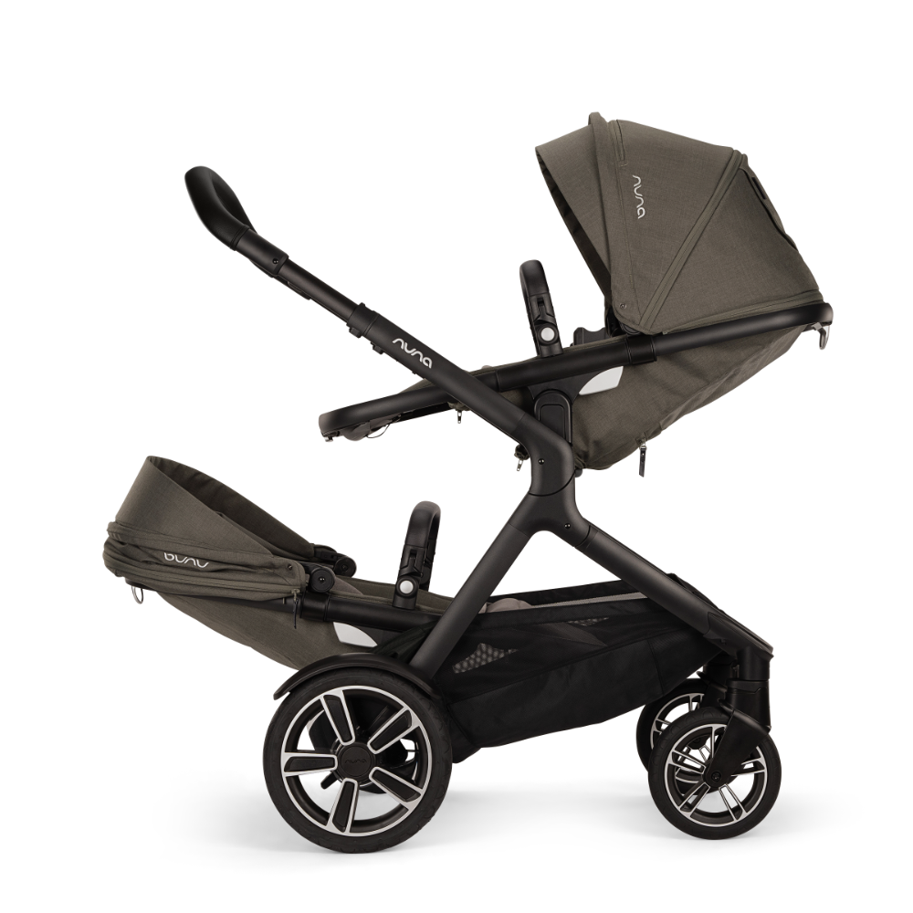 Nuna Demi Next Baby Stroller-Height Adjustable Parent Handle Bar-Wide Front Wheels-2 Years Warranty-Pram for 6M to 4Y (Upto 22 Kg)-Granite