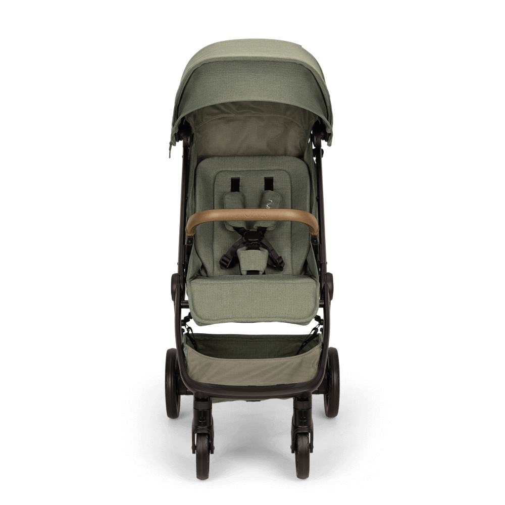 Nuna Trvl LX Cabin Friendly Stroller|Lightweight-Compact|One Hand Fold|Extendable Canopy|Big Rear Wheel|All Wheel Suspension|0 to 4Y (Upto 22Kg) - Pine