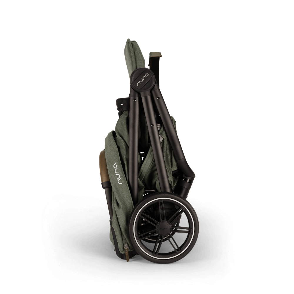 Nuna Trvl LX Cabin Friendly Stroller|Lightweight-Compact|One Hand Fold|Extendable Canopy|Big Rear Wheel|All Wheel Suspension|0 to 4Y (Upto 22Kg) - Pine