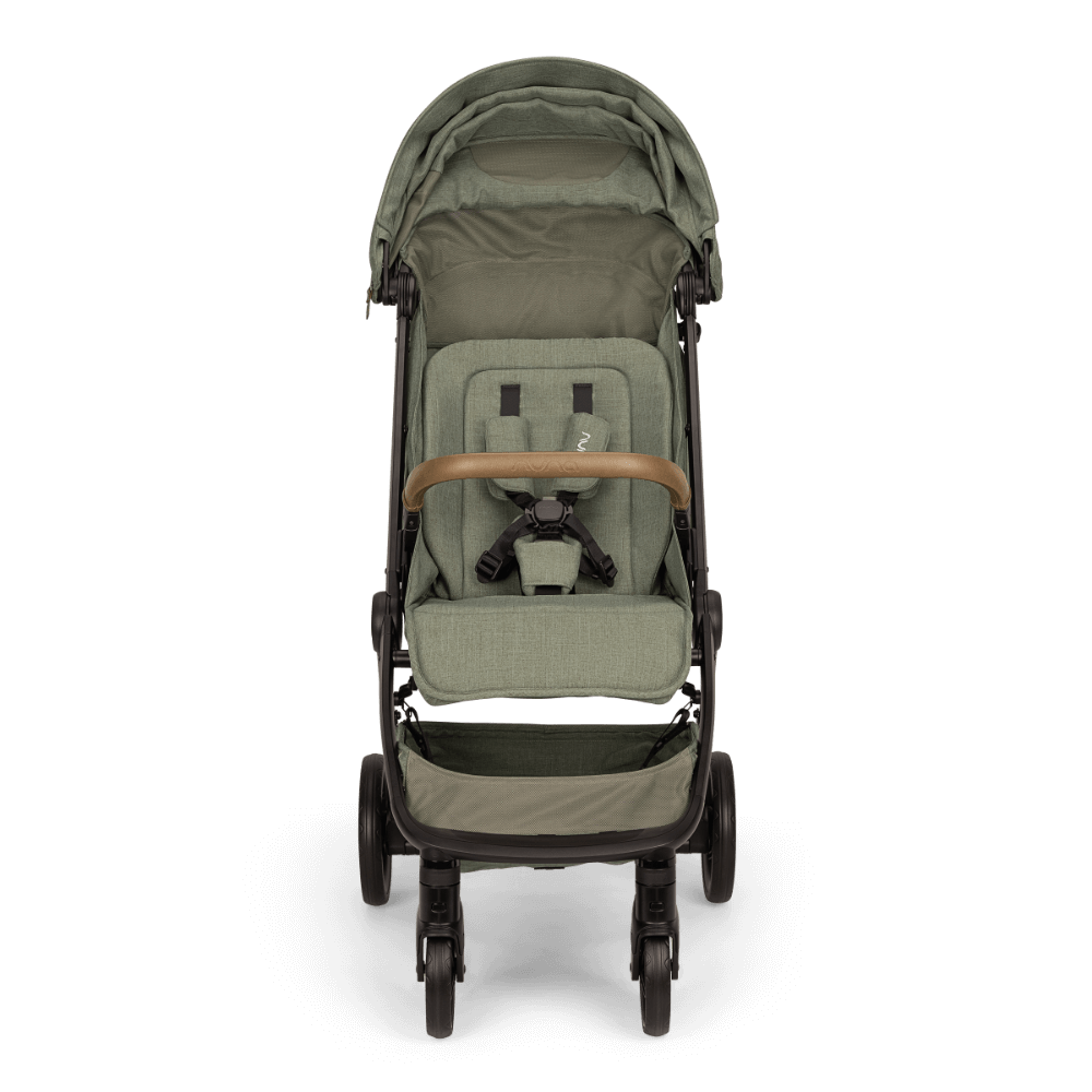 Nuna Trvl LX Cabin Friendly Stroller|Lightweight-Compact|One Hand Fold|Extendable Canopy|Big Rear Wheel|All Wheel Suspension|0 to 4Y (Upto 22Kg) - Pine