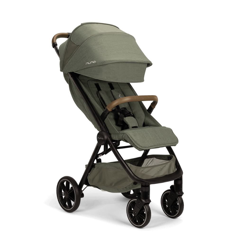 Nuna Trvl LX Cabin Friendly Stroller|Lightweight-Compact|One Hand Fold|Extendable Canopy|Big Rear Wheel|All Wheel Suspension|0 to 4Y (Upto 22Kg) - Pine