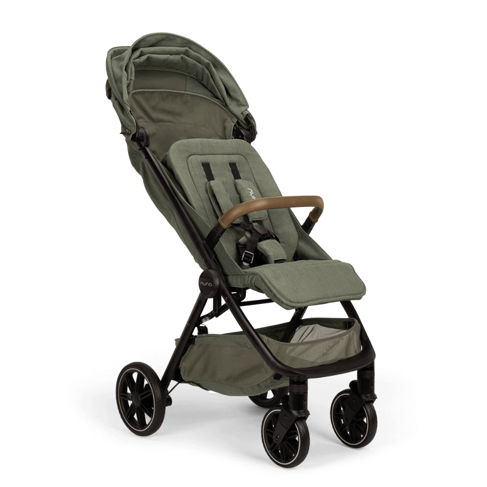 Nuna Trvl LX Cabin Friendly Stroller|Lightweight-Compact|One Hand Fold|Extendable Canopy|Big Rear Wheel|All Wheel Suspension|0 to 4Y (Upto 22Kg) - Pine