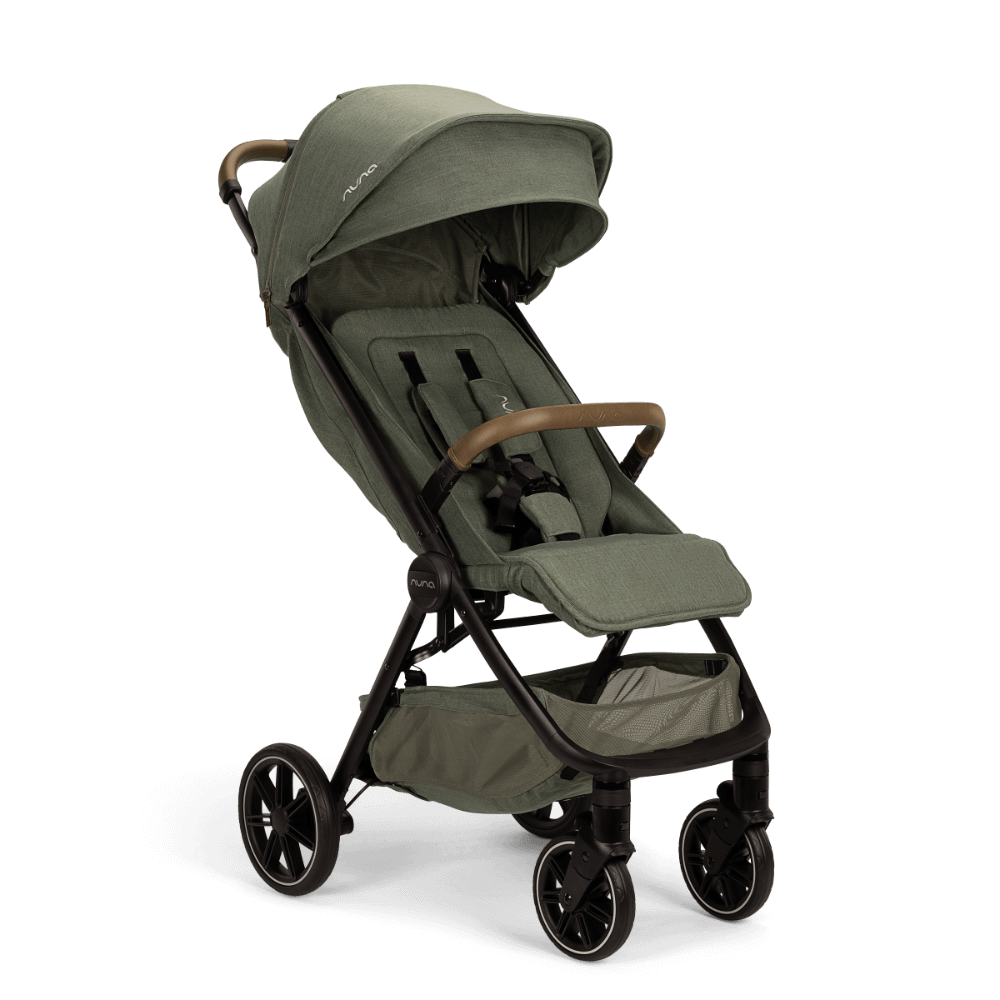Nuna Trvl LX Cabin Friendly Stroller|Lightweight-Compact|One Hand Fold|Extendable Canopy|Big Rear Wheel|All Wheel Suspension|0 to 4Y (Upto 22Kg) - Pine