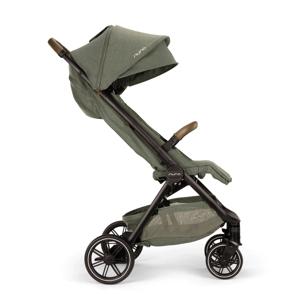 Nuna Trvl LX Cabin Friendly Stroller|Lightweight-Compact|One Hand Fold|Extendable Canopy|Big Rear Wheel|All Wheel Suspension|0 to 4Y (Upto 22Kg) - Pine