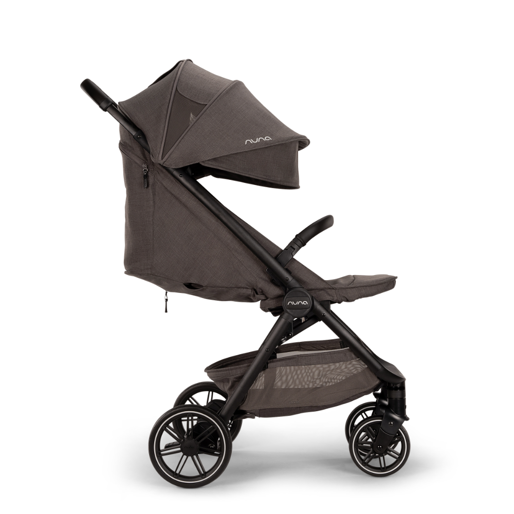 Nuna Trvl LX Cabin Friendly Stroller|Lightweight-Compact|One Hand Fold|Extendable Canopy|Big Rear Wheel|All Wheel Suspension|0 to 4Y (Upto 22Kg) - Thunder