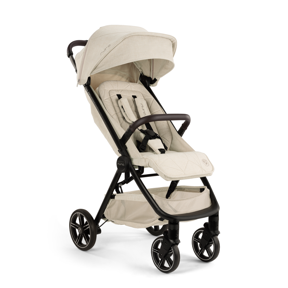 Nuna Trvl LX Cabin Friendly Stroller|Lightweight-Compact|One Hand Fold|Extendable Canopy|Big Rear Wheel|All Wheel Suspension|0 to 4Y (Upto 22Kg)-BMW Mica
