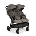 Nuna TRVL Dubl Twin Baby Stroller-Individually Adjustable Near Flat Reclining Seat-One Hand Fold-Large Storage Basket-2 Years Warranty-0 to 4Y (Upto 22 Kg)- Granite