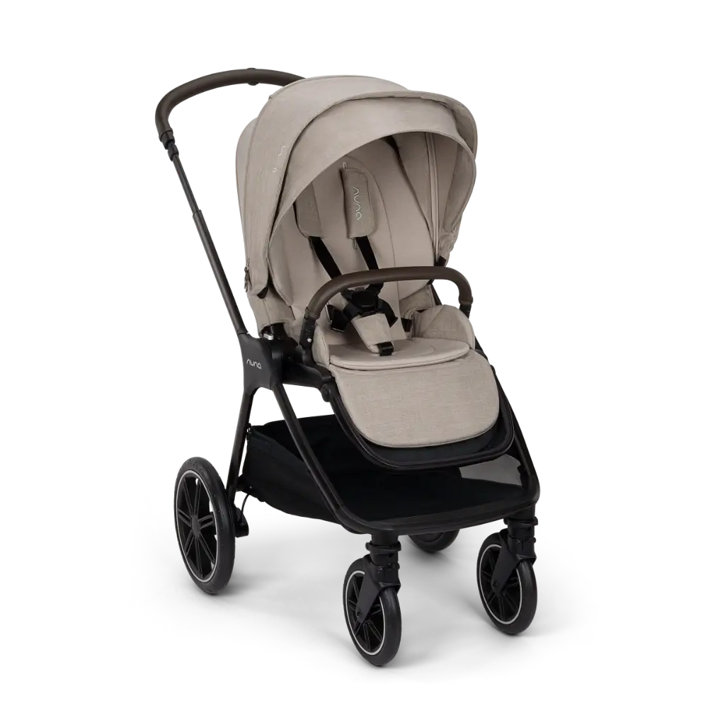 Nuna TRIV Lx Reversible Seat Stroller with Flat Recline|Height Adjustable Handle Bar|All Terrain|All Wheel Suspension|Big Rear Wheel|One Hand Fold|Rain Cover & Post Adaptors|0 to 4Y (Upto 22Kg)-Chateau