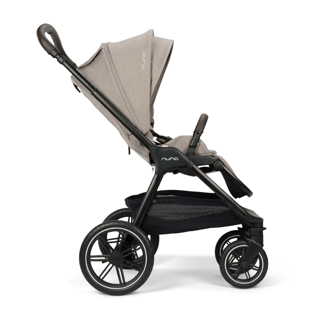 Nuna TRIV Lx Reversible Seat Stroller with Flat Recline|Height Adjustable Handle Bar|All Terrain|All Wheel Suspension|Big Rear Wheel|One Hand Fold|Rain Cover & Post Adaptors|0 to 4Y (Upto 22Kg)-Chateau