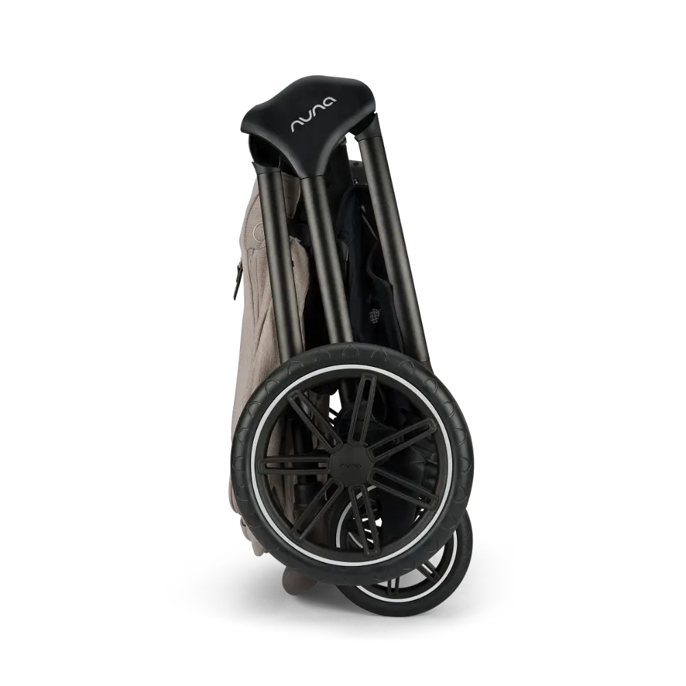 Nuna TRIV Lx Reversible Seat Stroller with Flat Recline|Height Adjustable Handle Bar|All Terrain|All Wheel Suspension|Big Rear Wheel|One Hand Fold|Rain Cover & Post Adaptors|0 to 4Y (Upto 22Kg)-Chateau