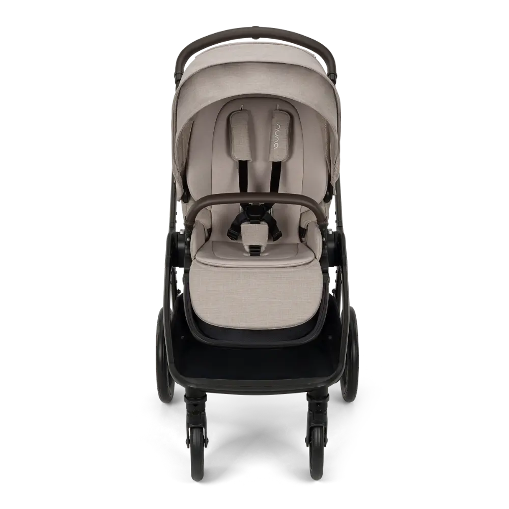 Nuna TRIV Lx Reversible Seat Stroller with Flat Recline|Height Adjustable Handle Bar|All Terrain|All Wheel Suspension|Big Rear Wheel|One Hand Fold|Rain Cover & Post Adaptors|0 to 4Y (Upto 22Kg)-Chateau