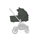 Silver Cross Breez Reversible Carry Cot Flat Recline|Height Adjustable Seat|Easy Fold|Rain Cover |0 to 6MY |Upto 9Kg - Pewter