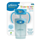 Dr. Brown's Straw to 360 Cup Set, Ocean Blue, 1-Pack