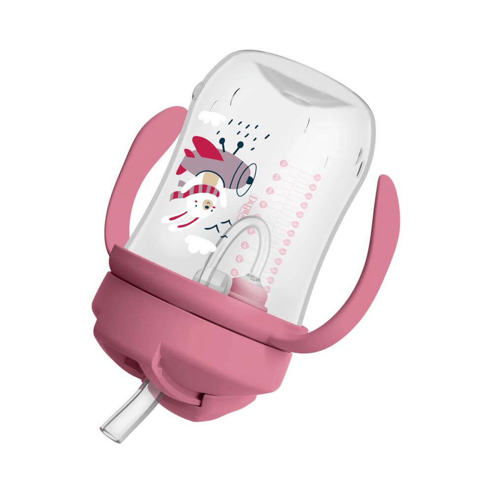 Dr. Brown’s 9 oz/270 mL Baby’s First Straw Cup with Handles Pink Bunny (6m+) 1-Pack