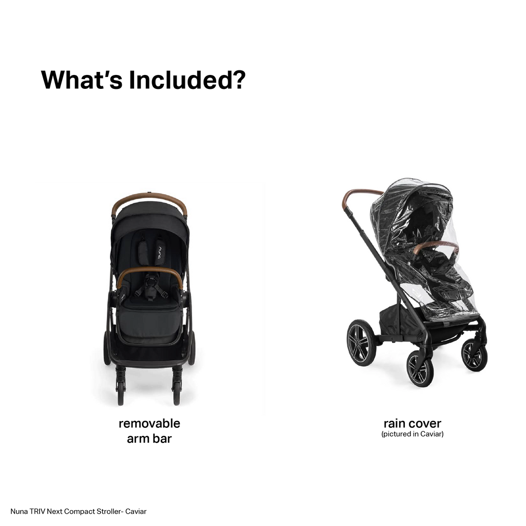 Nuna TRIV Next Reversible Seat Stroller with Flat Recline|Height Adjustable Handle Bar|All Terrain|All Wheel Suspension|One Hand Fold|Rain Cover & Post Adaptors|0 to 4Y (Upto 22Kg) - Caviar