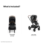 Nuna TRIV Next Reversible Seat Stroller with Flat Recline|Height Adjustable Handle Bar|All Terrain|All Wheel Suspension|One Hand Fold|Rain Cover & Post Adaptors|0 to 4Y (Upto 22Kg) - Caviar