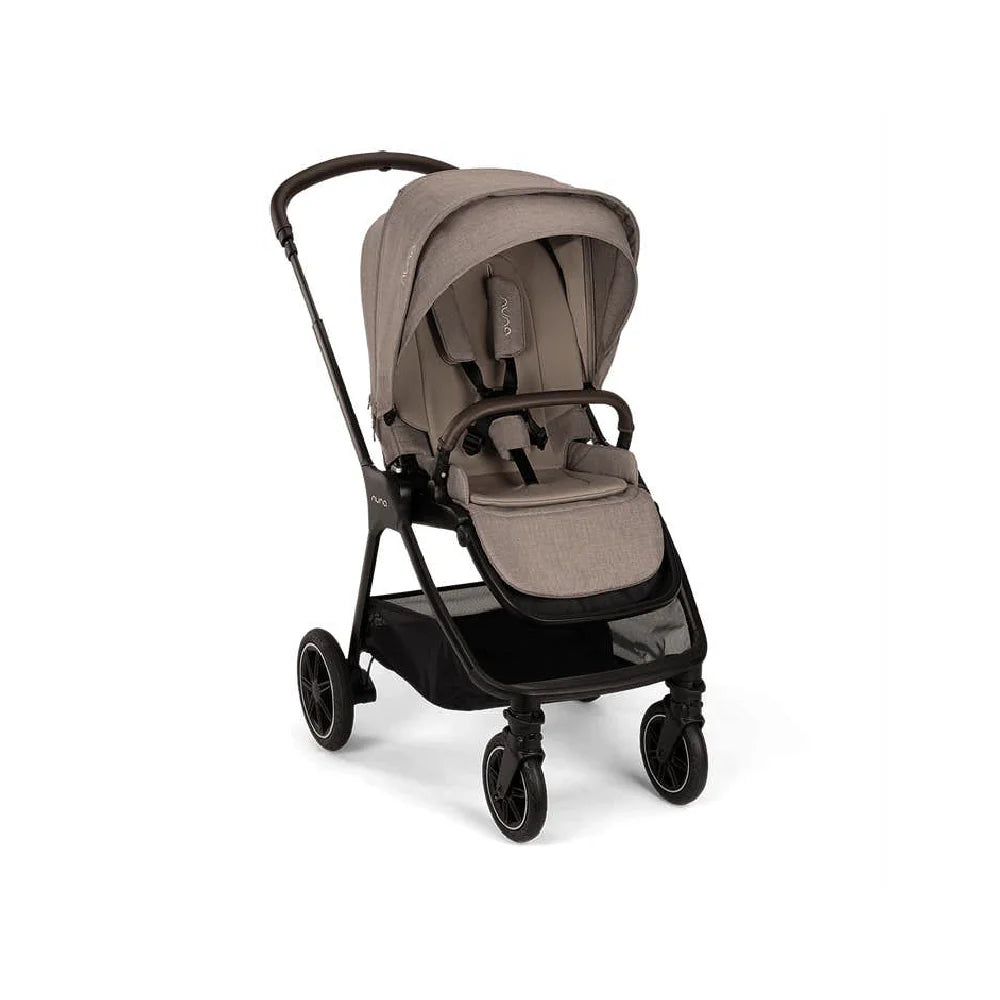 Nuna TRIV Next Reversible Seat Stroller with Flat Recline|Height Adjustable Handle Bar|All Terrain|All Wheel Suspension|One Hand Fold|Rain Cover & Post Adaptors|0 to 4Y (Upto 22Kg) -  Cedar