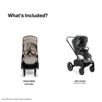 Nuna TRIV Next Reversible Seat Stroller with Flat Recline|Height Adjustable Handle Bar|All Terrain|All Wheel Suspension|One Hand Fold|Rain Cover & Post Adaptors|0 to 4Y (Upto 22Kg) -  Cedar