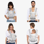 Ergobaby Omni Breeze Baby Carrier - Lightweight Newborn to Toddler Carrier with Breathable Soft Mesh, Enhanced Lumbar Support,  Adjustable Waistbelt & Cross Straps, Privacy Hood, 4 Carry Positions, 3-20Kgs, Birth - 4 Years