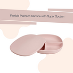 B.Box Silicone Divider Suction Plate with Lid - Non-Slip Base & Leakproof Lid for Fuss-Free Mealtimes