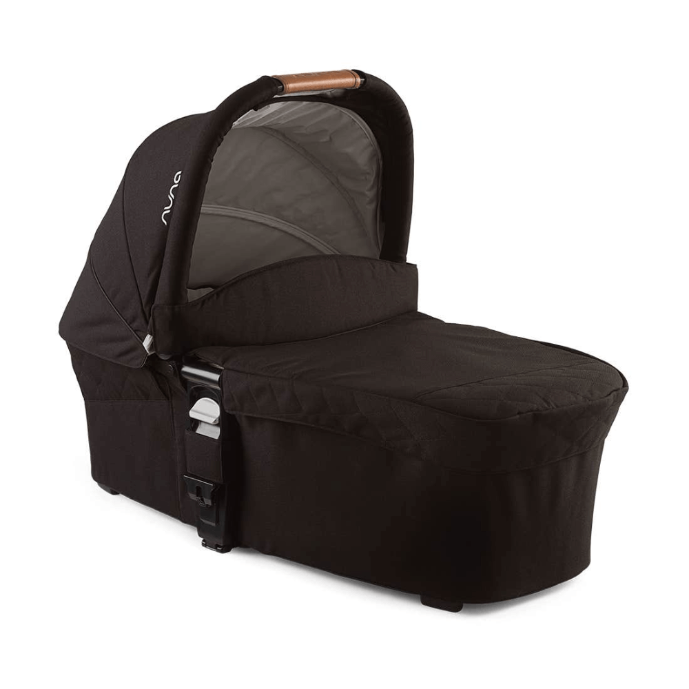 Nuna Mixx Next Carry Cot-Protective UPF 50+ Canopy-Compact Flat Fold-Non Slip Feet-For 0M+ (Upto 9 Kg) - Caviar