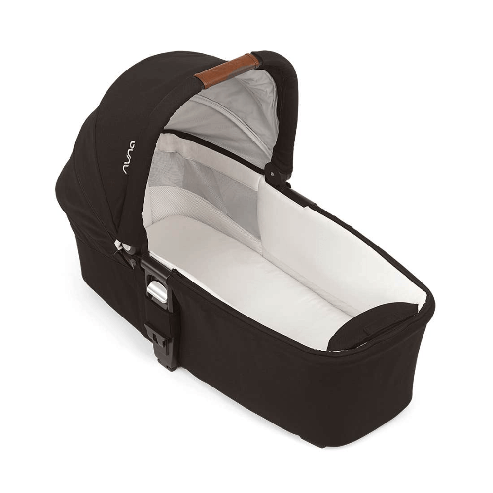 Nuna Mixx Next Carry Cot-Protective UPF 50+ Canopy-Compact Flat Fold-Non Slip Feet-For 0M+ (Upto 9 Kg) - Caviar