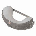 Ergobaby Natural Curve Nursing Pillow – Ergonomic Breastfeeding Pillow with Adjustable Stay-Put Strap, Firm Support to Reduce Back Strain & Baby Rolling, Soft Removable Cotton Cover, Suitable for All Stages, Grey