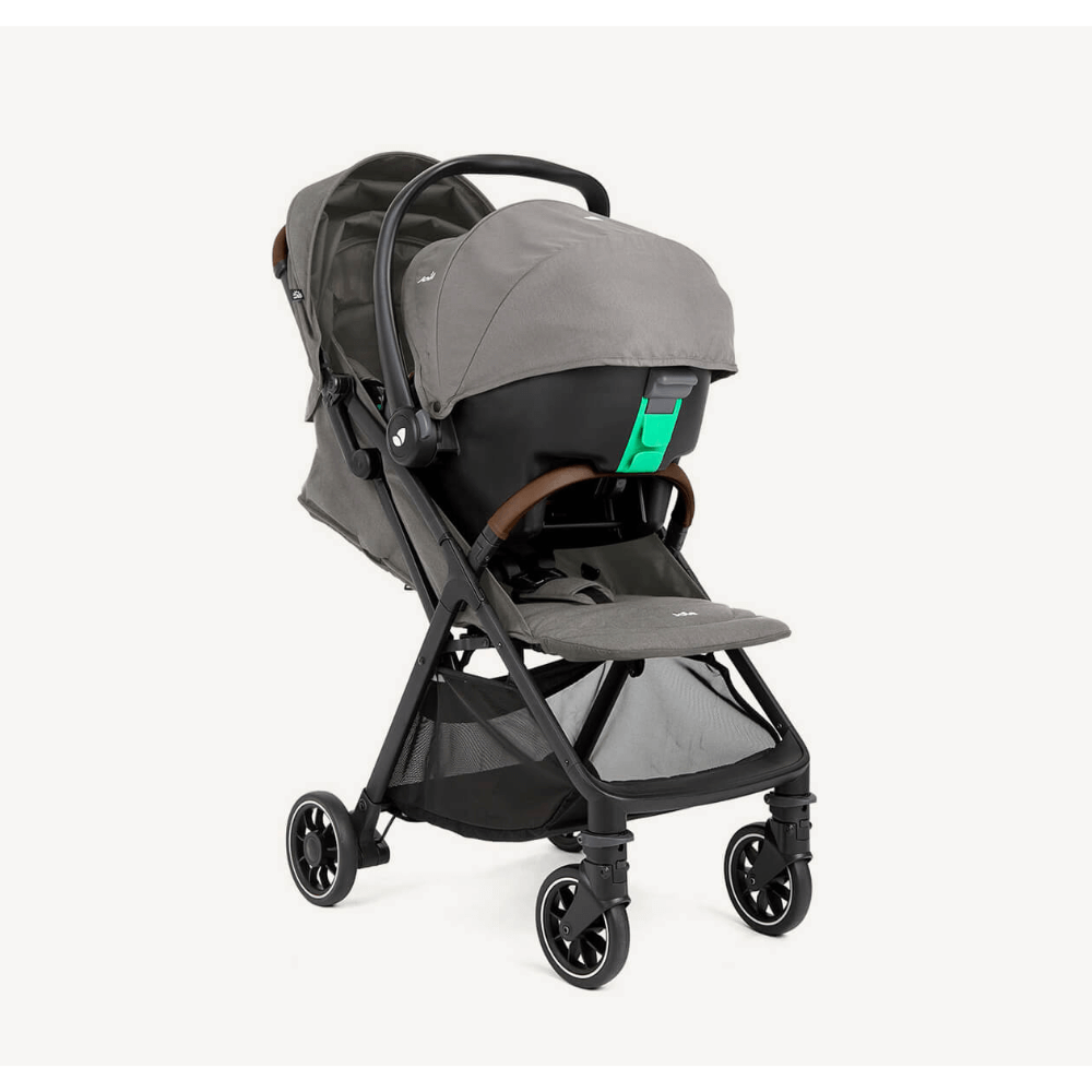 Joie Pact Pro Travel System with i-Snug 2 – Ultra-Lightweight, Compact, Birth to 22kg, Ergonomic Recline, UPF 50+ Canopy & One-Touch Brake