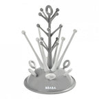 Beaba Baby Bottle Tree Drying Rack, Portable, Compact Drying Rack for 6 Bottles and Accessories with Removable Water Collection Tray, Space-Saving & Dishwasher Safe,  Easy to Fold, Suitable for Baby Bottles, Sipper Cups, and Baby Feeding Essentials